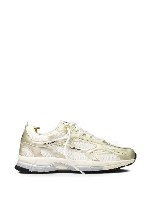The Mercer Brand metallic-effect panelled sneakers White W1201997GOLD