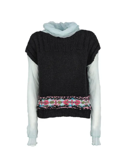 Voyage Et Cie ribbed sweatshirt Black W251191