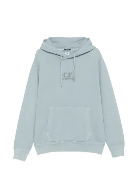 C.P. Company logo hoodie Blue 20CMSS037B110044R809