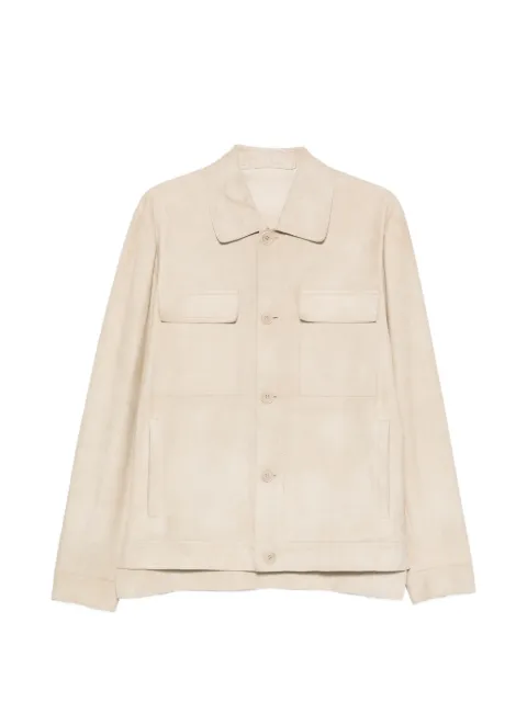 Salvatore Santoro suede shirt Neutrals 50690USTONE