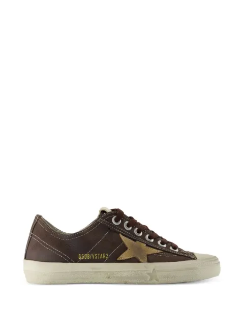 Golden Goose V-Star trainers in brown nubuck with tobacco-colored suede star Brown GWF00129F007916