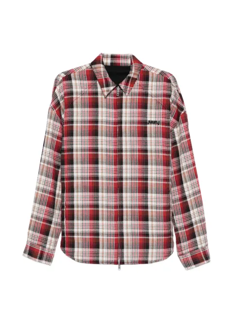 Juun.J plaid zip jacket Red JC6164P015