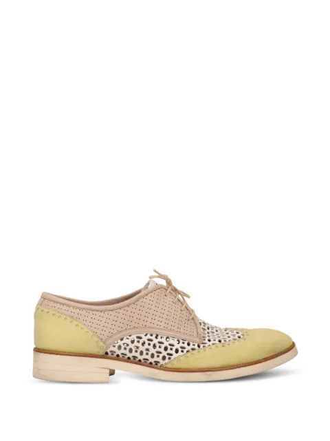 John Richmond Vintage perforated-detail shoes Yellow WCV25087304