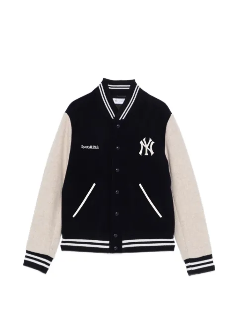 Sporty & Rich logo striped jacket Blue OW007610675BL124