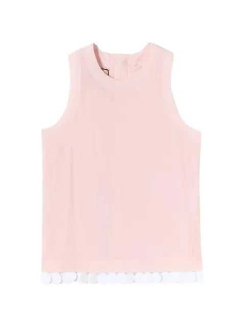 Plan C pompom tank top Pink TPCAG05BFUTV037