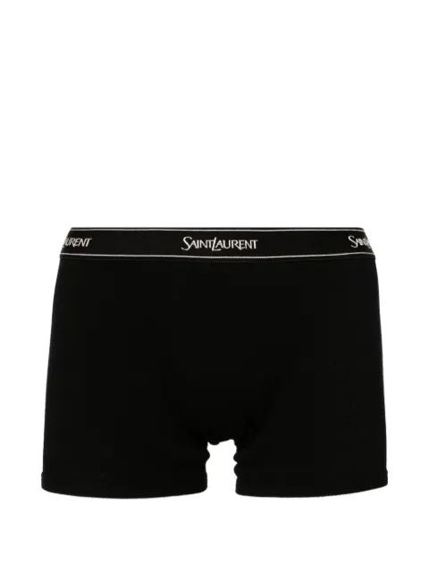 Saint Laurent logo-waistband ribbed boxers Black 760696Y37EC1000