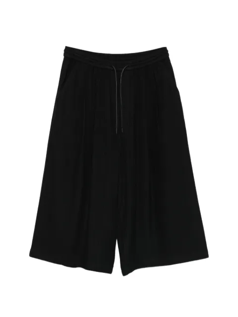Juun.J drawstring ribbed shorts Black JC6121P035