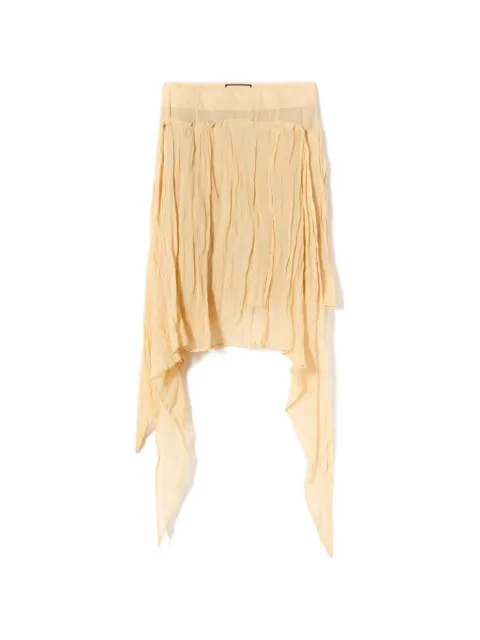 Plan C asymmetric skirt Neutrals GOCAH01F00TC123