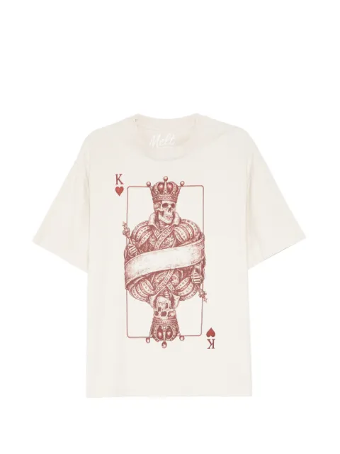 Melt poker-print T-shirt Neutrals MS5194