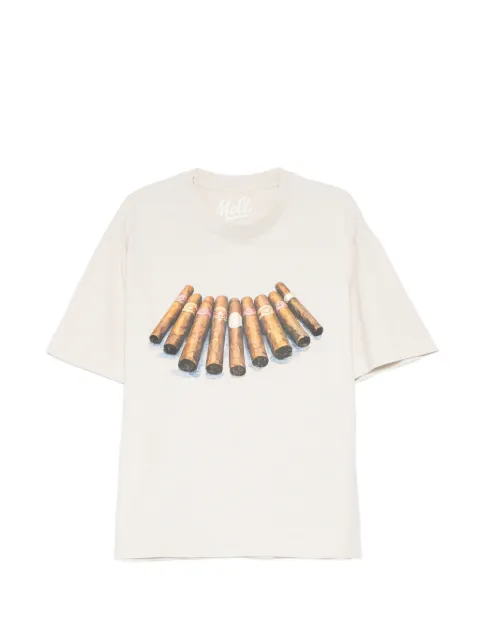 Melt cigar-print T-shirt Neutrals MS5191