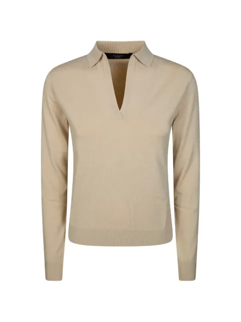 Weekend Max Mara polo V-neck top Neutrals 2615361101600