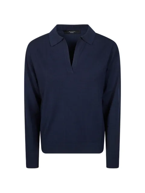 Weekend Max Mara polo V-neck top Blue 2615361101600