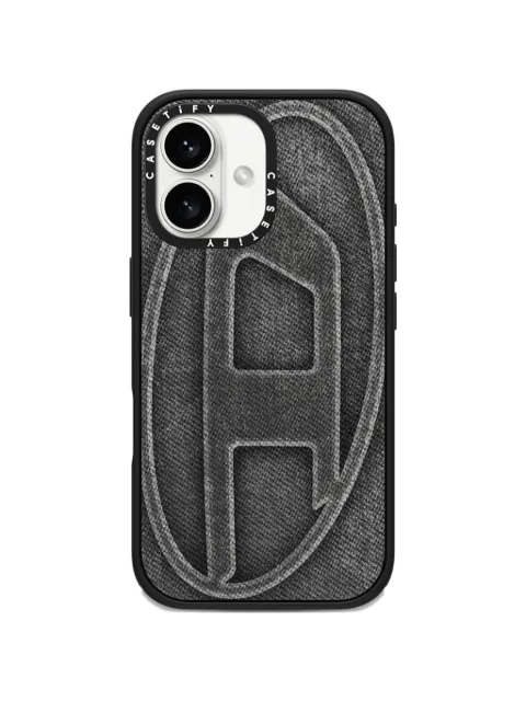 Diesel x CASETiFY 60578 logo-detail iPhone 16 case Grey DP10410PHIN