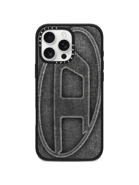 Diesel x CASETiFY 60576 denim-effect iPhone 16 Pro Max case Black DP10390PHIN