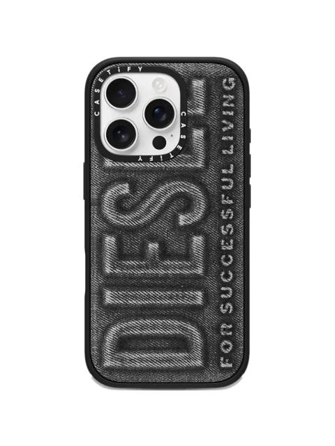 Diesel x CASETiFY denim-effect iPhone 16 Pro case Black DP10240PHIN