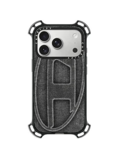 Diesel x CASETiFY denim-effect iPhone 17 Pro case Black DP10540PHIN