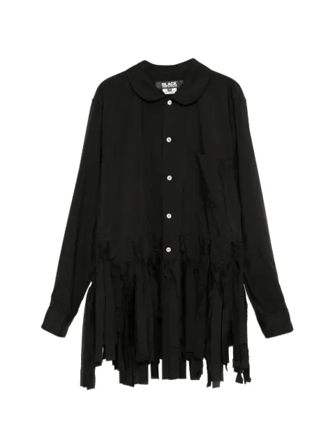 Black Comme Des Garçons knotted fringe-trim shirt Black 1QB013