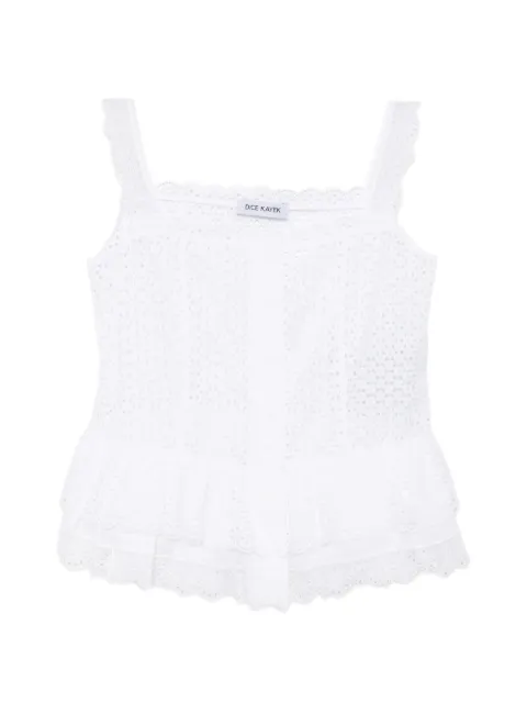 Dice Kayek ruffled peplum top White SS26C636