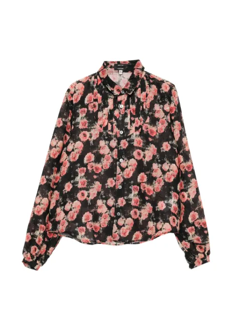 R13 Shrunken pleated blouse Black R13WR597R709A