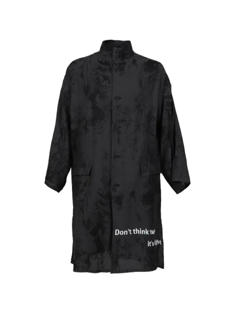 Yohji Yamamoto floral buttoned coat Black HKJ760411S26