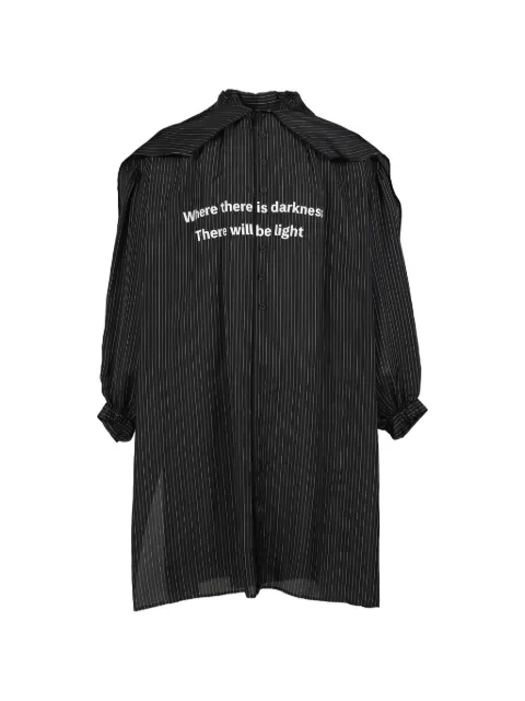 Yohji Yamamoto striped button shirt Black HKB532301S26