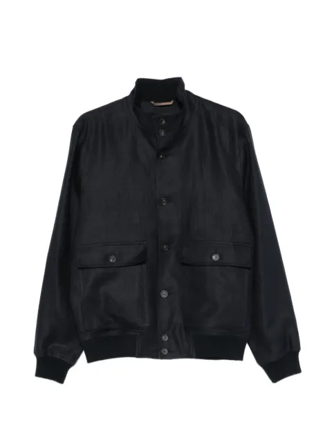 Peserico button flap-pocket jacket Blue R522682606D