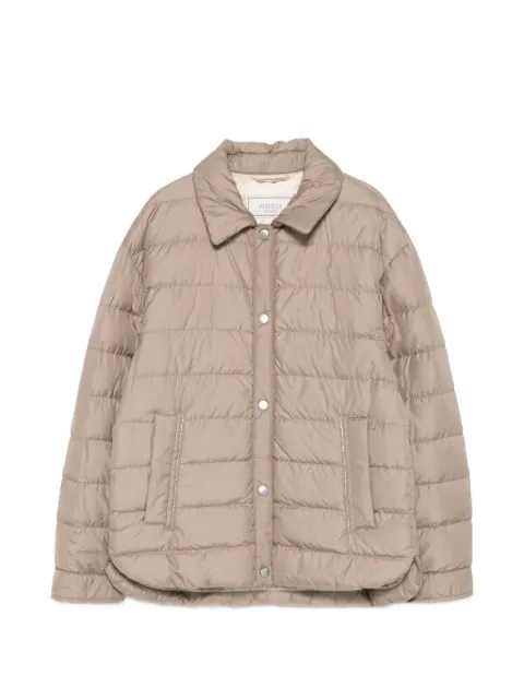 Peserico snap-button quilted jacket Neutrals A2411406957