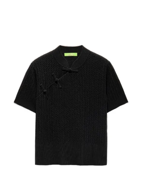 Shanghai Tang Qipao knitted top Black Z3WRK244AN