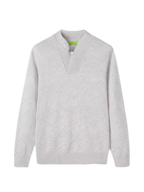 Shanghai Tang V-neck sweater Grey Z3MRK133GJ
