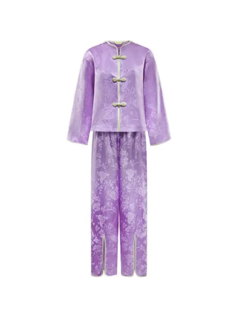 Shanghai Tang floral pyjama set Purple Z2WHI174CJ