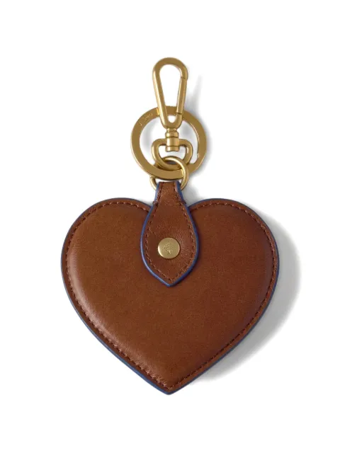 Mulberry Heart leather keyring Brown RK6003562G231