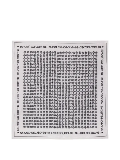 10 CORSO COMO spot pattern scarf White CCBANDANAPWHITE