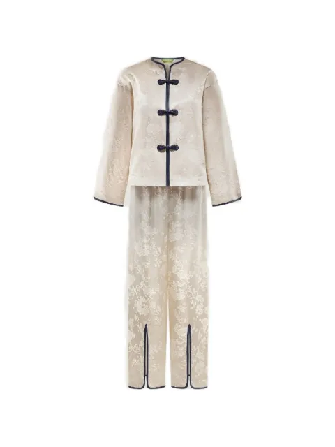 Shanghai Tang floral knot pyjama set Neutrals Z2WHI174CC
