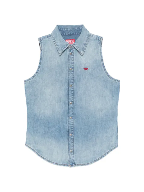 Diesel sleeveless denim shirt Blue A191300IRAB