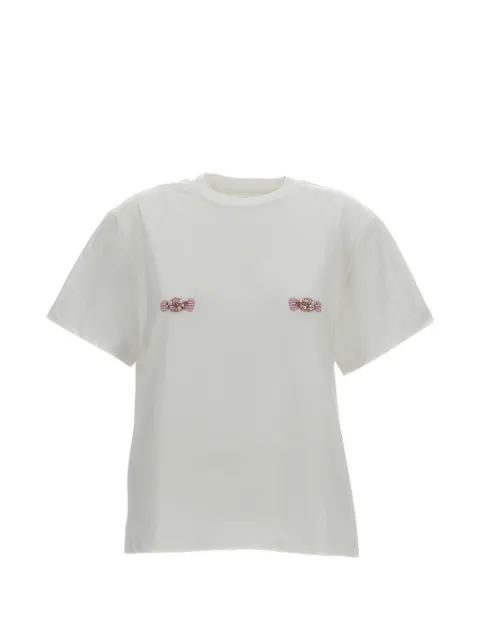 DES PHEMMES appliqué T-shirt White D102JCD0101