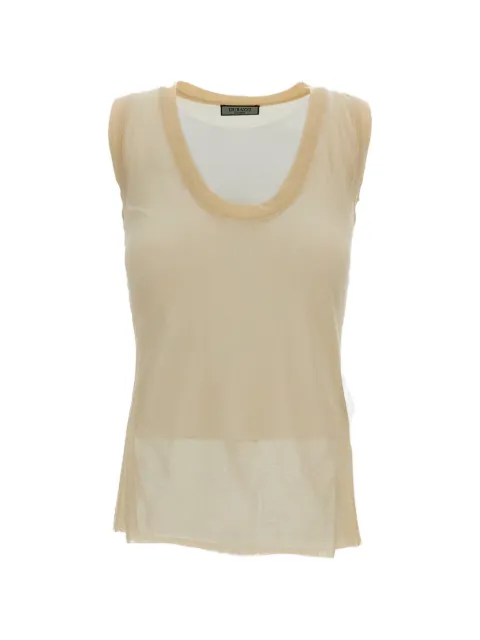 Durazzi Milano scoop-neck top Neutrals SS26K01FL0056GR03