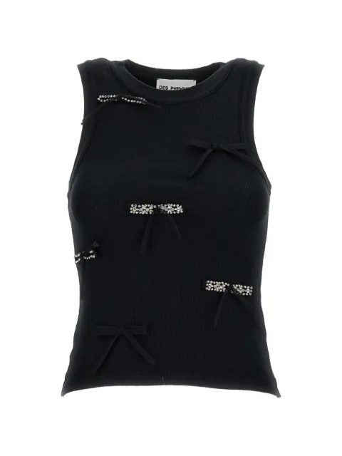 DES PHEMMES bow-embellished top Black D101JUD0900