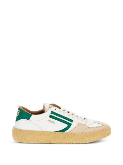 Puraai stripe-detail lace-up sneakers Neutrals PU101V056GRASS