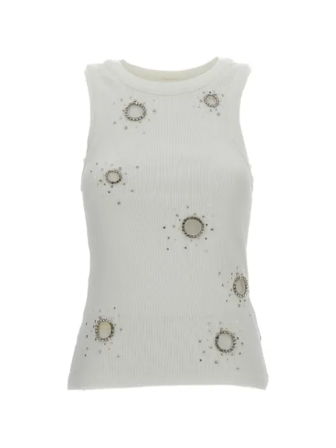 DES PHEMMES embellished top Neutrals D101JH