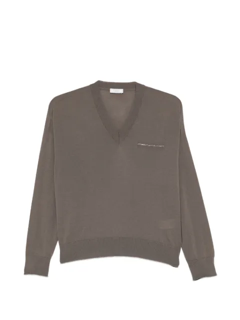 Peserico V-neck sweater Brown A99063F18K09169