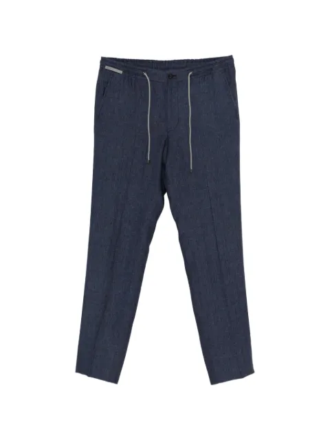 Corneliani drawstring trousers Blue 274L252714159