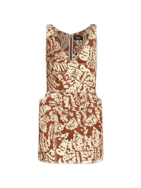 DSQUARED2 Rebel Hibiscus dress Brown S75CV0993D35463