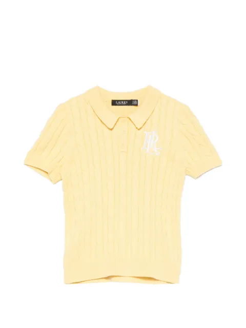 Lauren Ralph Lauren Natrissa cable-knit polo shirt Yellow 200932224017
