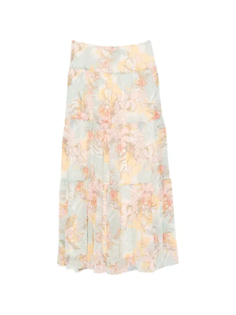 Lauren Ralph Lauren floral-print tiered midi skirt Neutrals 200P13463001