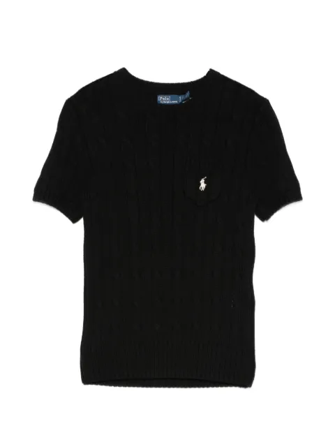 Polo Ralph Lauren cable-knit logo-embroidered sweater Black 211971873506