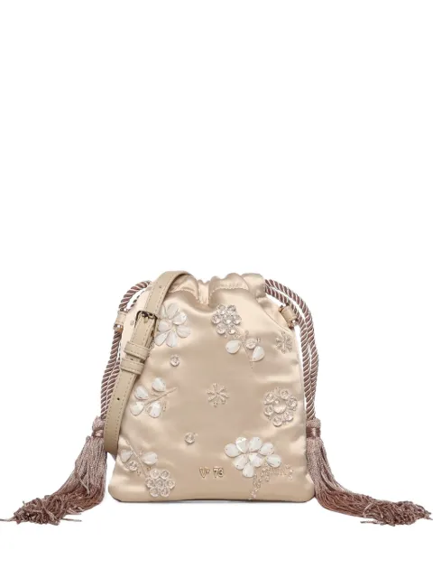 V°73 floral tassel shoulder bag Neutrals 73BS9MZ04KAYLACHAMPAGNE