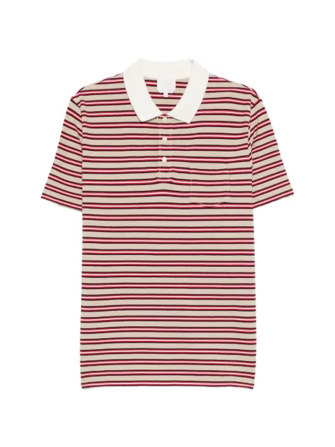 A.P.C. striped chest-pocket polo shirt Neutrals COHMZH26565