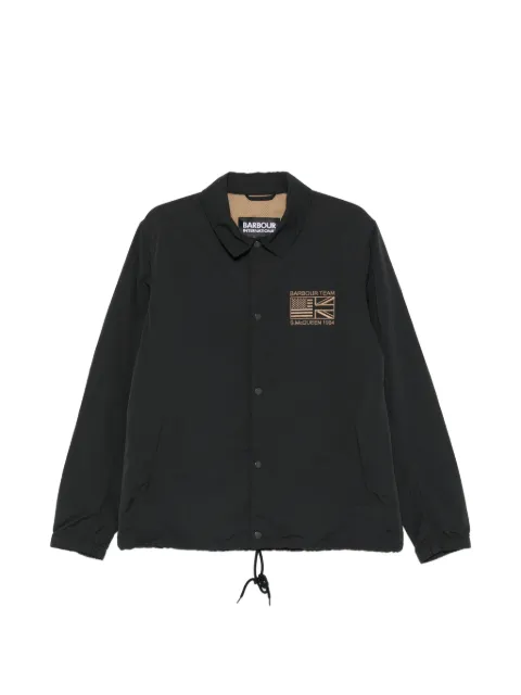 Barbour B.Intl Coach logo-embroidered shirt jacket Black MCA1101