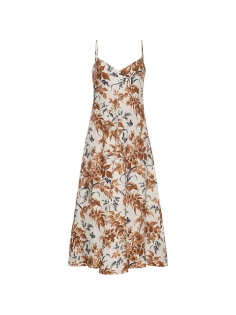 Cara Cara Mae V-neck midi dress Neutrals 1382WINE