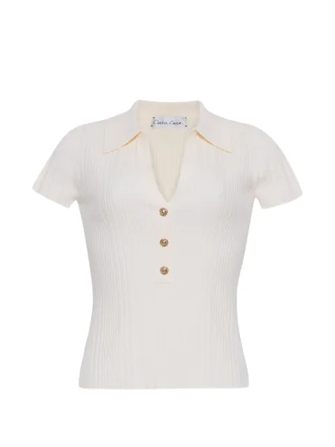 Cara Cara Ivanna button ribbed top Neutrals 9331IVO
